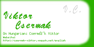 viktor csermak business card